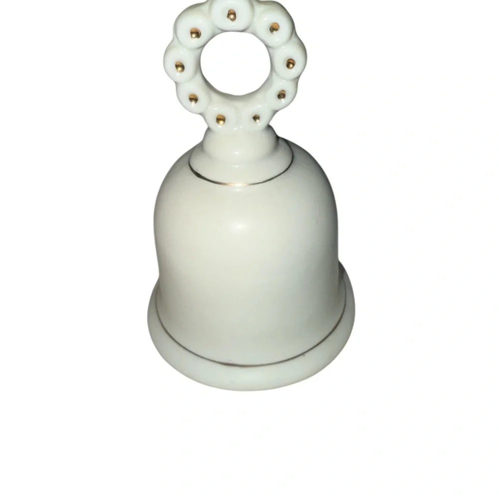 vintage Enesco porcelain bell with rose design